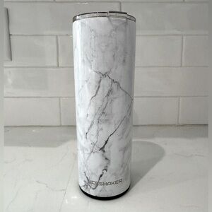 NWOT White Marble Skinny Tumbler by IceShaker, 20 oz